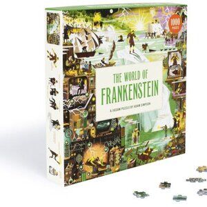 The World of Frankenstein: A Jigsaw Puzzle by Adam Simpson 1,000 piece NIB